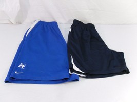 Two Men&#39;s Nike Athletic Shorts One Blue and One Navy Blue great Conditio... - $17.21