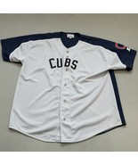 Vintage Starter Chicago Cubs Button Up Jersey Sz 4XL 90s MLB - £31.10 GBP