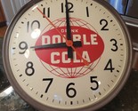 VINTAGE DRINK DOUBLE COLA ADVERTISING SODA POP RED ELECTRIC CLOCK *NOT W... - $249.95