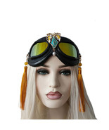 Rave Streampunk Burning Man Festival Girl Tassel Cyber Goth Masquerade G... - $58.00
