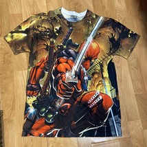T Shirt Marvel Deadpool Wade Wilson Comics Hero Double sided Printed Size Medium - £9.49 GBP
