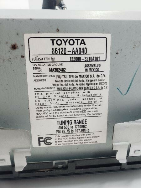 Audio Equipment Radio Receiver CD With Cassette Fits 02-04 CAMRY 749650*** RA... Item image 11