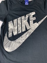Vintage Nike Blue Tag T-Shirt Swoosh Spell Out Sz XS Palm Trees Black - $280.52 MXN