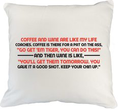 Make Your Mark Design Funny Wine Quote White Pillow Cover for Mom, Sister, Aunti - £19.94 GBP+