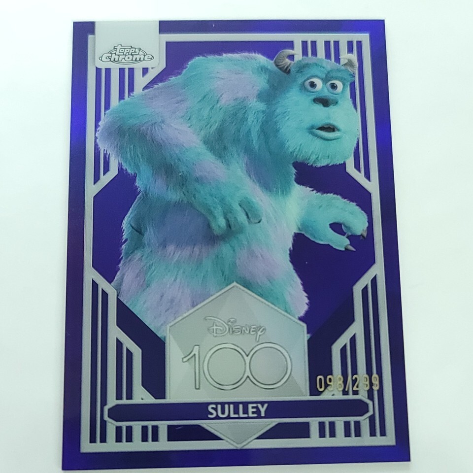 2023 Topps Chrome Disney 100 Sulley Monsters Limited Purple Refractor 09... - $50.48
