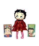 Betty Boop Red Devil Halloween Plush Doll 16” NWT &amp; 2 SEALED VHS Tapes V... - €10,10 EUR