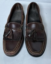 Sperry Top Sider 0717157 Brown Men’s Leather Boat Shoes Size 8.5 M Tasse... - $34.90