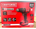 CRAFTSMAN V20 1/2in Brushless Drill/ Driver Kit (1-Battery &amp; Charger) - £68.14 GBP