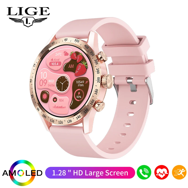 1.28 inch AMOLED Screen Smart Watch For Women Wireless Call Connect Phon... - $80.10