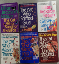 Lilian Jackson Braun The Cat Who Sniffed Glue Smelled A Rat Wasn&#39;t There x6 - $16.82