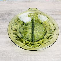Indiana Glass Killarney Green 2 Part Relish / Candy / Nut Divided Dish Vintage - £7.57 GBP