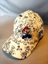 Super Mario Bros 3 Super Nintendo All over pattern Hat A-Flex one size a... - £12.43 GBP