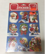 Vintage Santa Claus Christmas holiday stickers in sealed package - $27.08 CAD