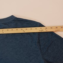 Chaps T-Shirt Men's Size Medium Long Sleeve Henley 3-Button Blue Cotton Blend image 15