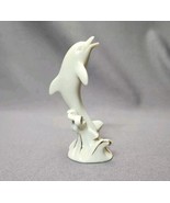 Dolphin Figurine Lenox 4&quot; Porcelain Ivory 24K Gold Trim Ocean Animal Scu... - £11.24 GBP