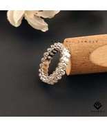 Mabel Oval Premium Moissanite Full Eternity Ring / Stunning Prong Set We... - $671.86 CAD