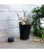 Colorful Polka Dot Vase and Tea Light Candle Set Circus Clown Decor Rain... - $893.35 MXN