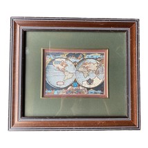 New And Accvrat Accurat Map Of The World Foiled Silver Gold Framed Wall Decor - £19.86 GBP