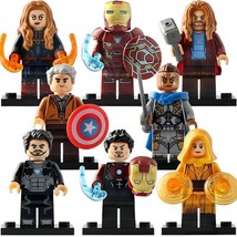 8pcs/set Avengers Endgame - Captain Marvel Tony Stark Thor Valkyrie Minifigures - £13.58 GBP