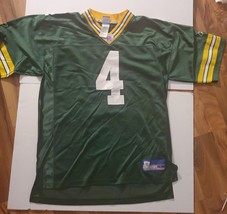Brett Favre Jersey Mens Large Green Bay Packers #4 NFL Equipment Reebok - £26.14 GBP