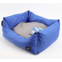 ALPHADOG SERIES DOG&amp;CAT SQUARE PLUSH CUSHION BED (Small, Blue) - £28.70 GBP