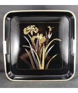 Vintage Iris &amp; Dragonfly Laquer Tray Asian Inspired Otagiri Style 10.75&quot;... - £9.32 GBP