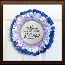 You Are Beautiful Inspirational Message Wall Decor Mirror Blue Purple - $53.65