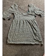 American Eagle Puff Sleeve Ditsy Floral Green Babydoll Mini Dress (M) Me... - €11,14 EUR