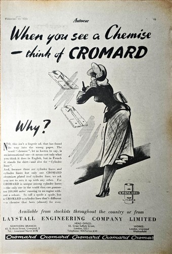 CROMARD-Laystall Engineering Co - 1950 Vintage Print Ad - Liners - Chemi... - £9.84 GBP