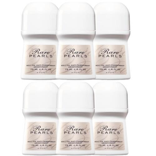 Primary image for Avon Rare Pearls Bonus Size Roll-On Anti-Perspirant Deodorant 2.6 oz Pack of 6