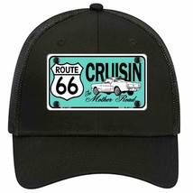 Route 66 Retro Cruisin Novelty Black Mesh License Plate Hat - £23.16 GBP