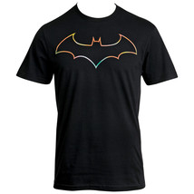 DC Comics Batman Holographic Style Print Bat Symbol T-Shirt Black - £25.18 GBP+