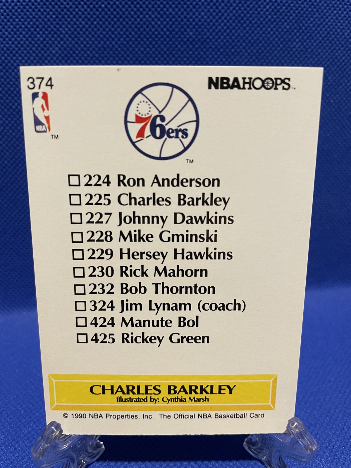 Charles barkley 1990 nba hoops card 374 trading card singles