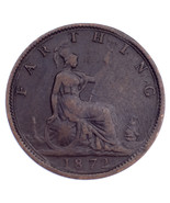 1872 Grande-Bretagne Farthing VF État Km #747.2 - €23,71 EUR