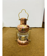 Antike Messing-Kupfer-Anker-Öllampe, maritime Schiffslaterne,... - £81.77 GBP