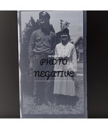 Vtg Photo Negative 1920s 30s Woman With Man In Workman’s Uniform - $51.93 CAD