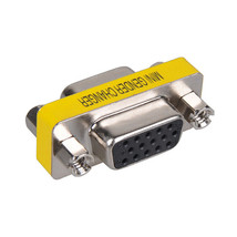 Vga Svga 15 Pin Female To Female F/F Mini Gender Changer Adapter Connector - £23.09 GBP