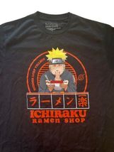 NEW Men Naruto Ichiraku Ramen Shop Black Graphic T-Shirt Size M Cotton Tee image 3