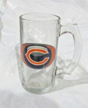 NFL Chicago Bears Logo in Oval Design 12 1/2 oz Glass Beer Mug - £15.61 GBP