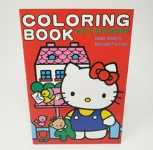 VINTAGE 1995 SANRIO HELLO KITTY STATIONARY COLORING BOOK W/ CLOCK STICKERS - £22.78 GBP