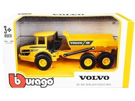 Volvo A25G Articulated Hauler Yellow 1/50 Diecast Model by Bburago - £25.30 GBP