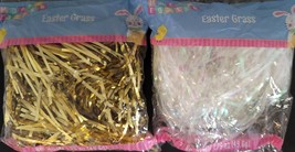 Easter Basket Grass Metallic Gold or Iridescent White 1.75 oz. Select Color - $3.49