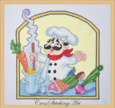 Sale!!! Soup Chef By Cross Stitching Art Design - £40.75 GBP