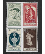 LUXEMBURGO. Yvert nsº 387A/D nuevos con defectos al dorso - $1.00