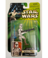 Star Wars 2001 Attack of The Clones Sneak Preview Clone Trooper Action F... - £13.39 GBP