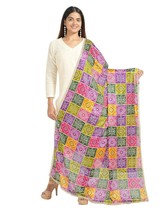 art silk Dupatta multipurpose Phulkari net scarf stole chunni - $27.08