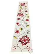 Florentine Spice Collection Red Burgundy Flower Design 14x72in Table Run... - $20.29 CAD
