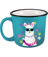 LLama 21552 Sunglasses Camper Coffee Mug Tea Cup 14 oz Ceramic Teal - $22.77