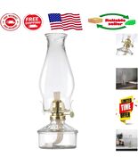 Clear Glass Kerosene Lamp - Indoor Use Oil Lantern, Warm Mood Lighting, ... - $738.34 MXN