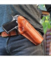 Fits Desert Eagle L5/L6 With Bottom And Top Rail 6”BBL Belt Holster #1089# RH image 3